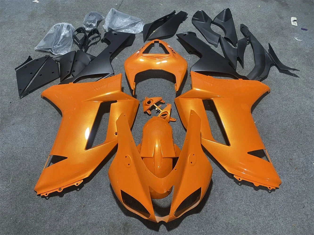 

Motorcycle Fairing kit for ZX6R 07 08 ZX6R 636 2007 2008 Fashion orange black ABS Fairings set