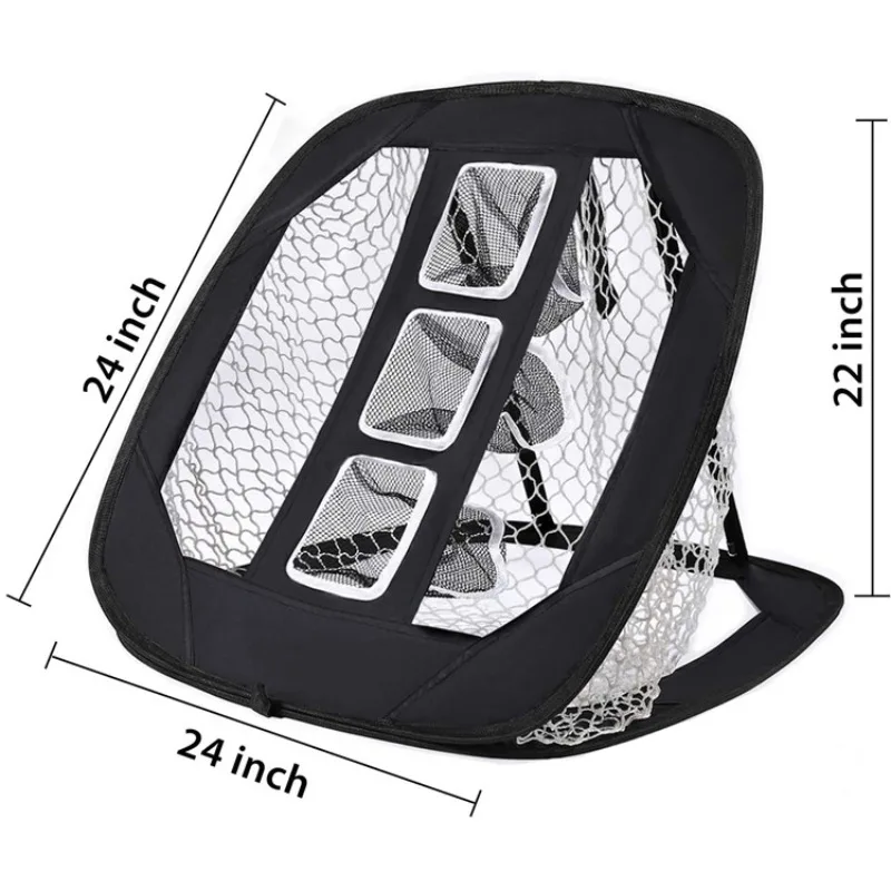 Foldable Golf Chipping Net for Backyard Indoor Portable Target Practice Golf Accuracy Swing Training Aid Pop Up Golf Hitting Net
