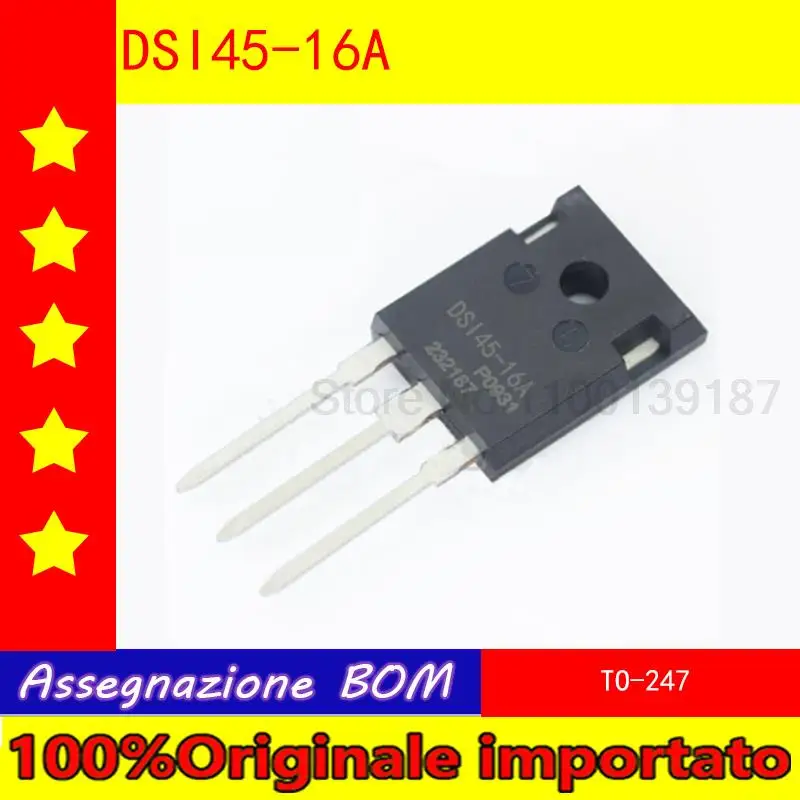 10pcs/lot   DSP45-16A DSI45-16A TO-247 Fast Recovery Rectifier 45A 1600V