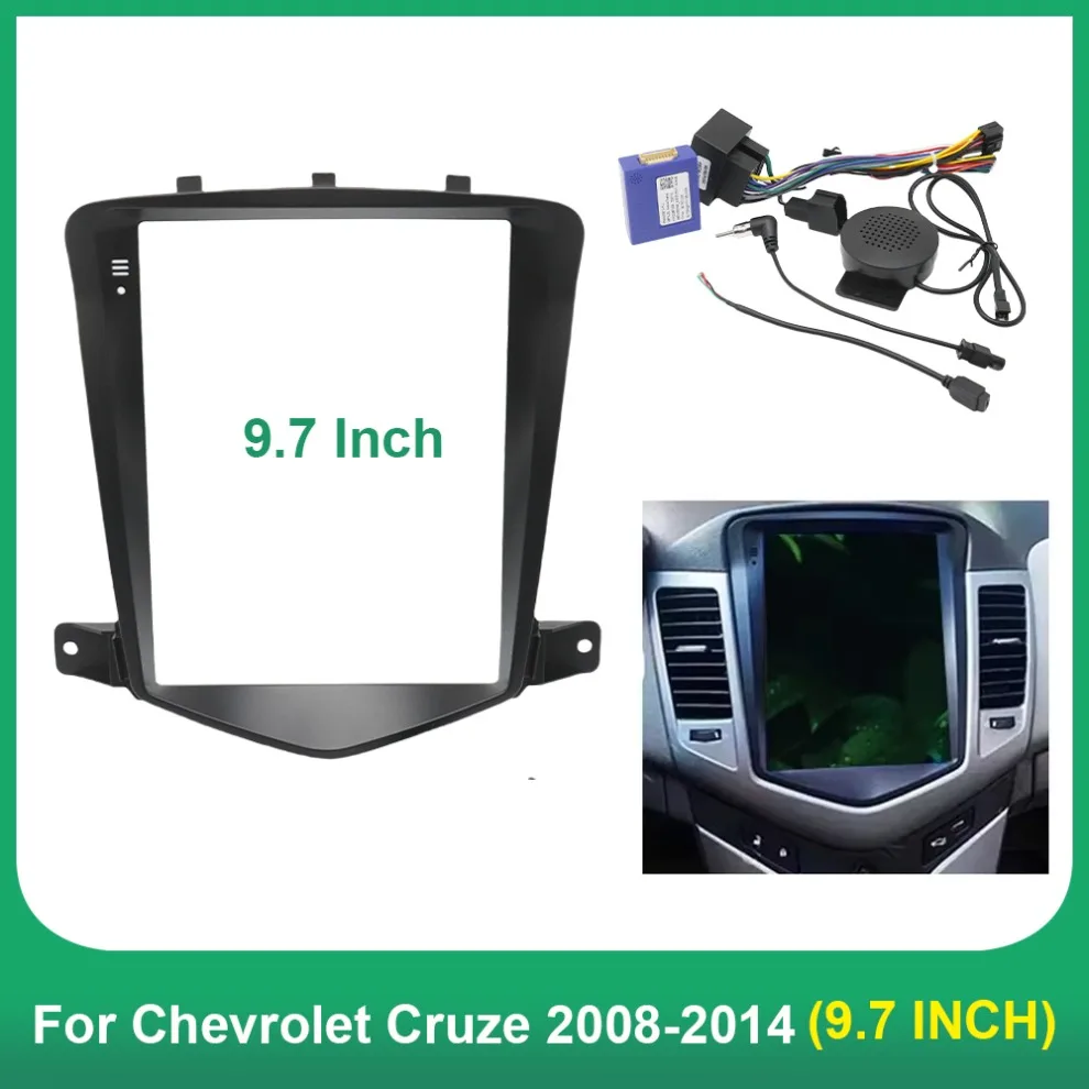 9.7 Inch For Chevrolet Cruze 2008-2014 Tesla Style Car Radio Fascia Head Unit Panel Player Andriod MP5 Frame Install Trim Kit