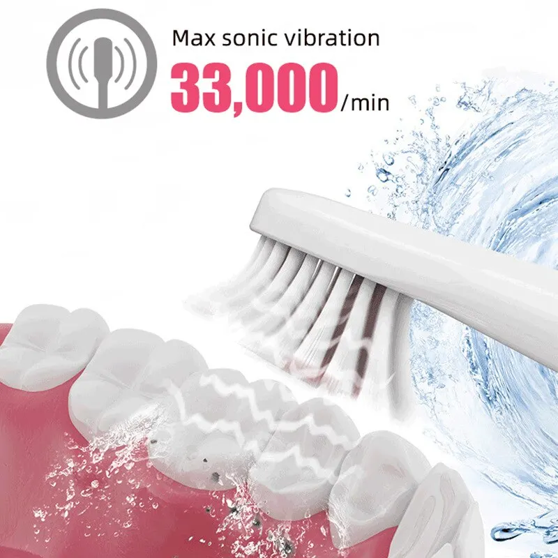 Rechargeable Automatic Ultrasonic Adult Vibration Soft Bristle Electric Toothbrush Six-Speed USB Rechargeable Washable