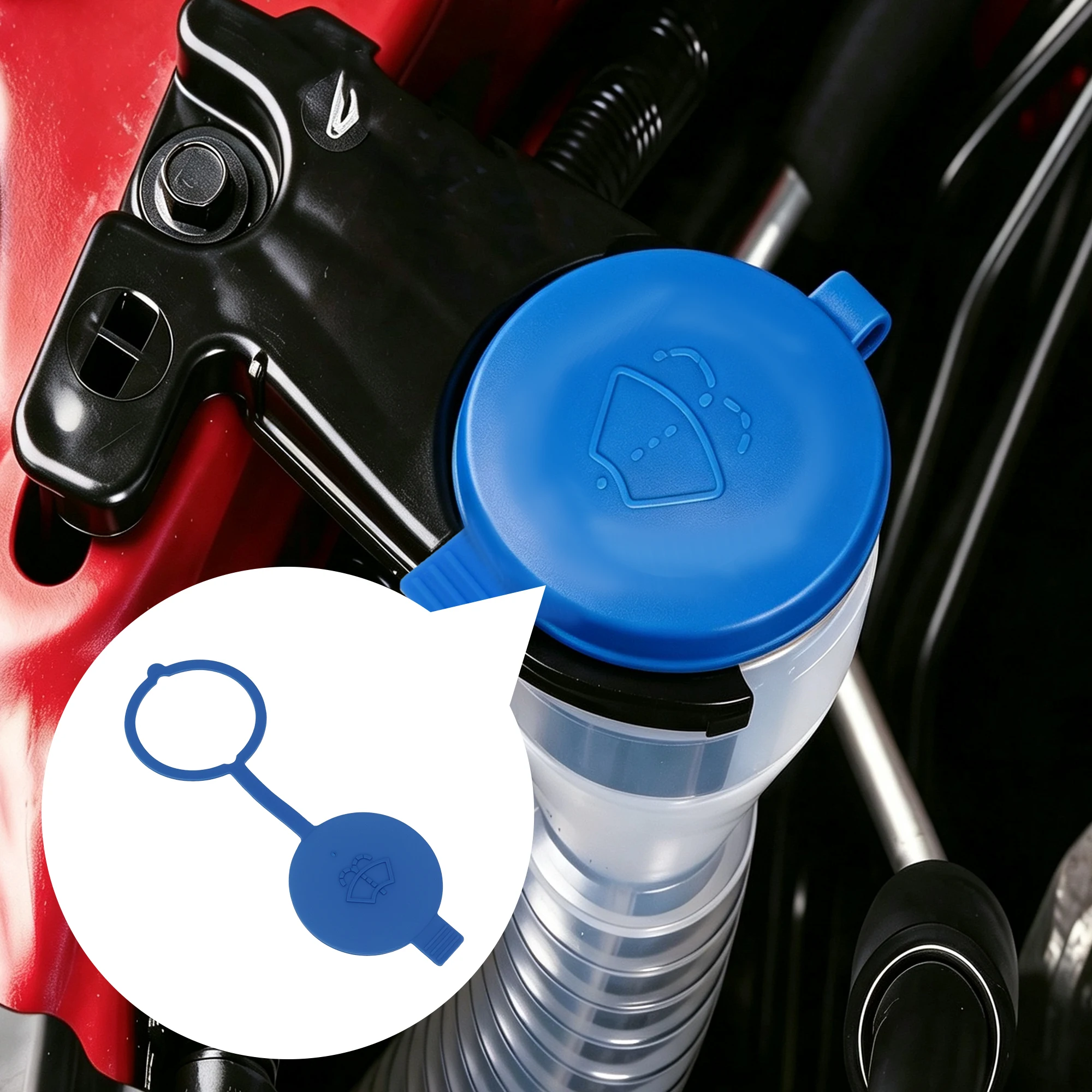 X Autohaux Wiper Water Reservoir Cover for Mercedes-Benz C230 1999-2000 Plastic Blue 1 pcs