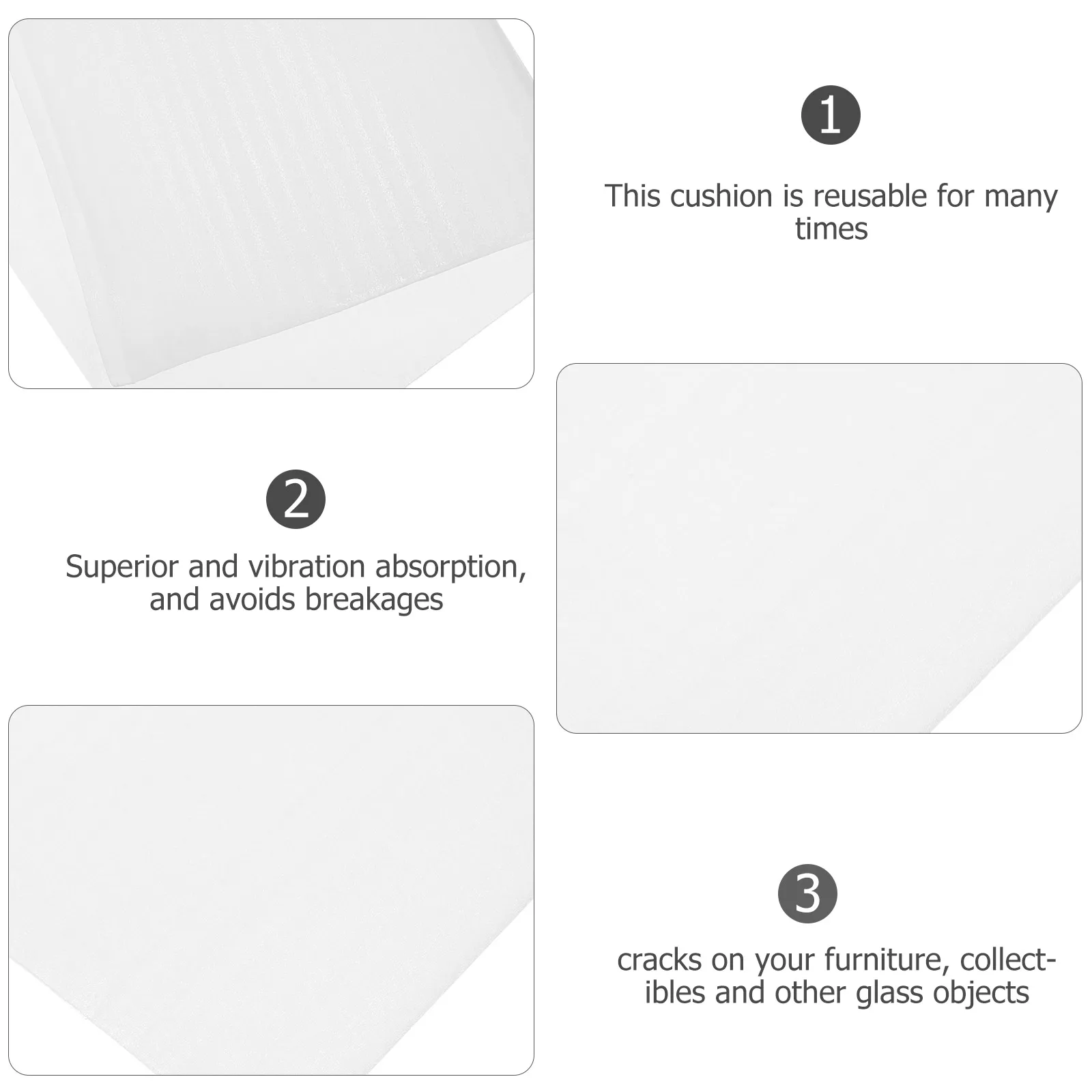 50 buste per cuscini 25x30 cm, riutilizzabili, spesse, per piatti, occhiali, mobili in porcellana, protezione, stoccaggio in movimento, bianco