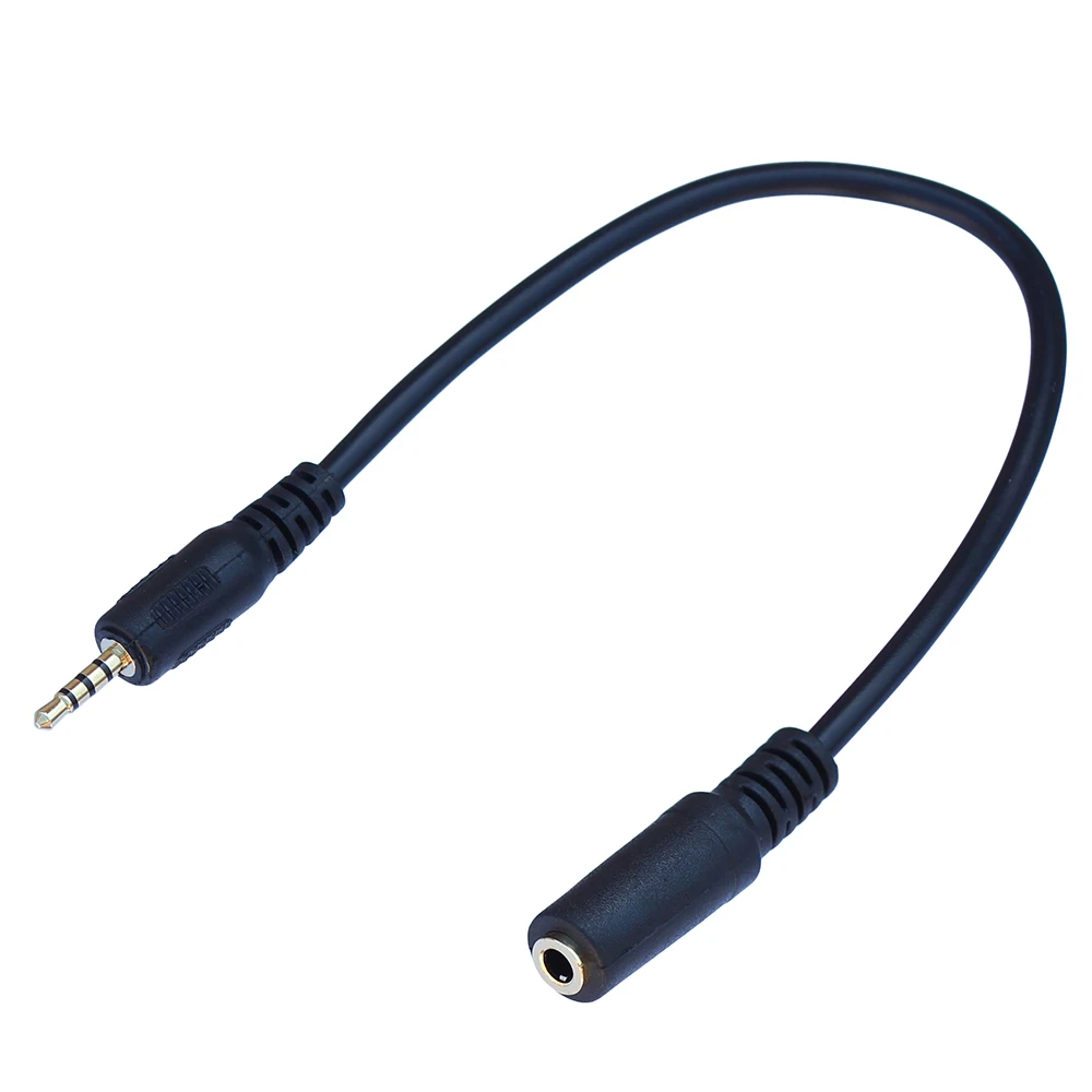 4-biegunowy stereofoniczny przewód męski 2.5mm do 3.5mm żeńskie gniazdo męski do żeński adapter Audio