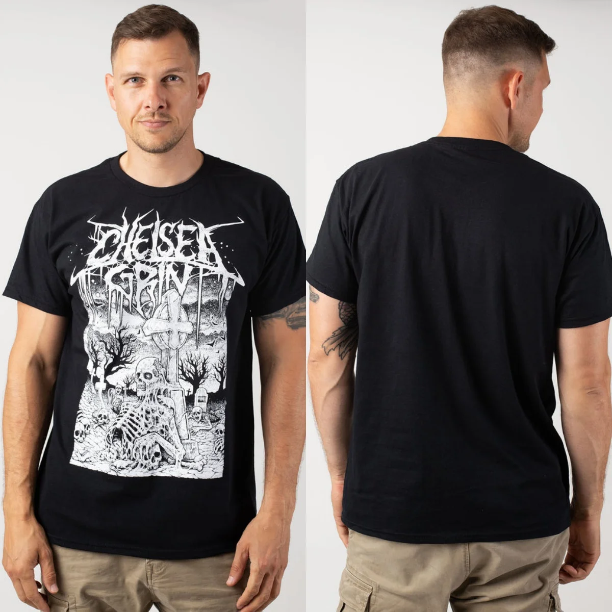 Fit Chelsea Grin Graphic Cotton T-shirt Unisex Summer Short Sleeve Fashion Brand Tee Luxury Casual Vintage Tees