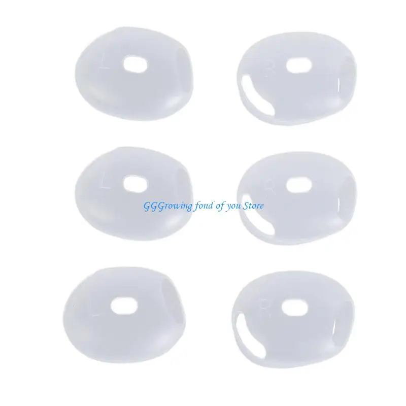 

H9EB 3Pairs Thin Silicone Earphone Covers Sleeve Durability for Pods 4 Earphones Protecting Suitable for All Genders