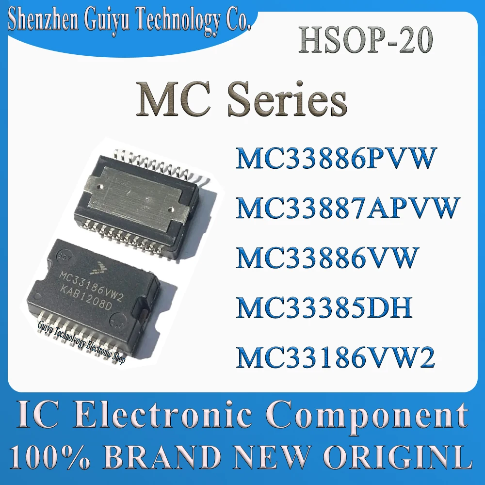 

MC33186VW2 MC33385DH MC33886VW MC33887APVW MC33886PVW MC33186 MC33385 MC33886 MC33887 MC33186 HSOP-20 IC Chip