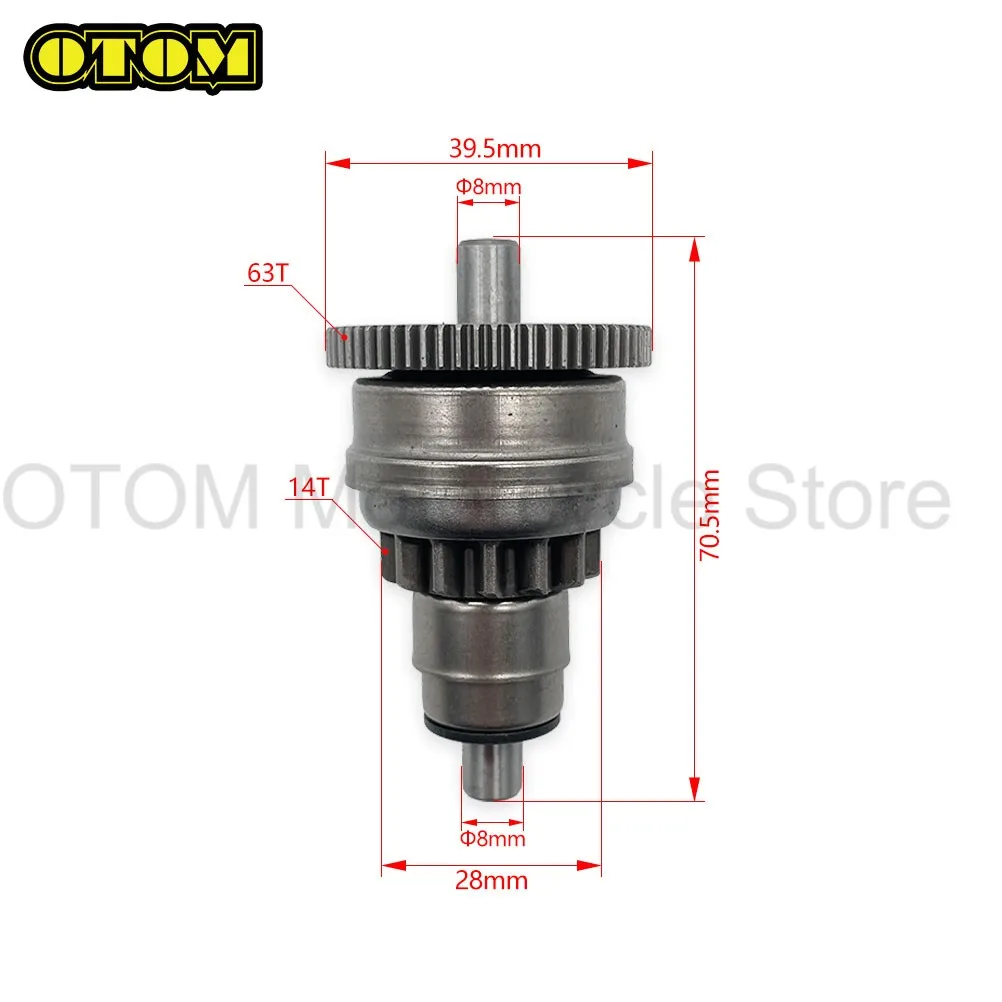 For KTM HUSQVARNA Motorcycle 14T 63T Starter Drive Bendix Engine Gear Start Motor Part SX XC XCW EXC TC TE Off-road Accessories