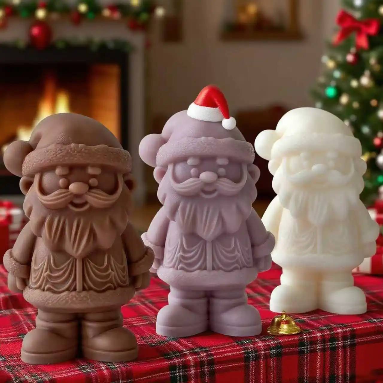

Christmas Santa Claus Shaped Silicone Mold for DIY Handmade Aromatherapy Candle Decor Reed Diffuser Stone Crafts Mould