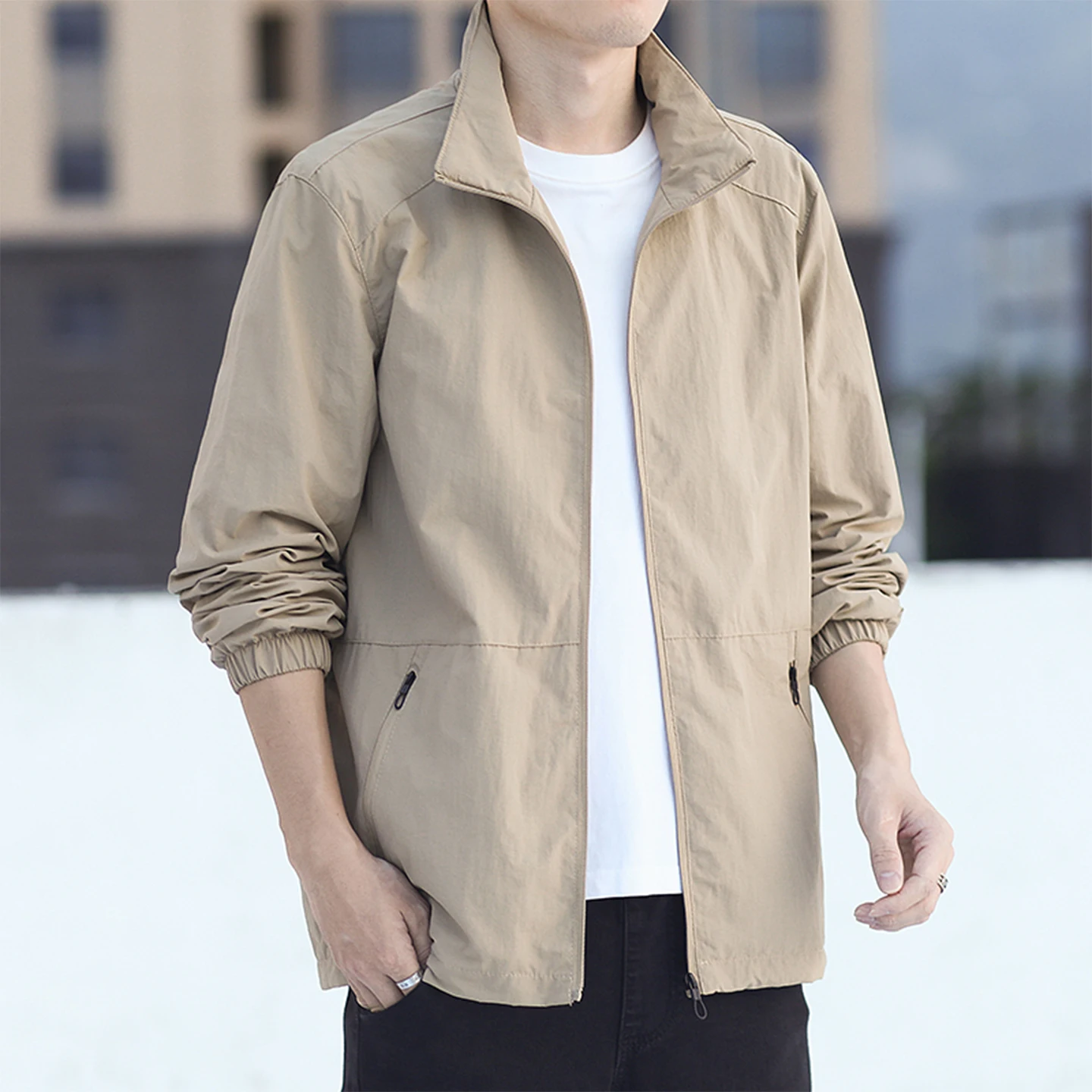 

Casual Long Sve Men's Jaet American Sle Wear Resistant Dirt Proof Spring Autumn Loose Fit Faionable Retro Outerwear