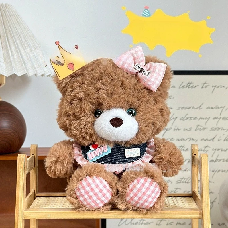 

Happy Bear Plush with Bow Tie - Adorably Clumsy Stuffed Animal | Super Soft & Cute Goofy Friend for Kids Girls