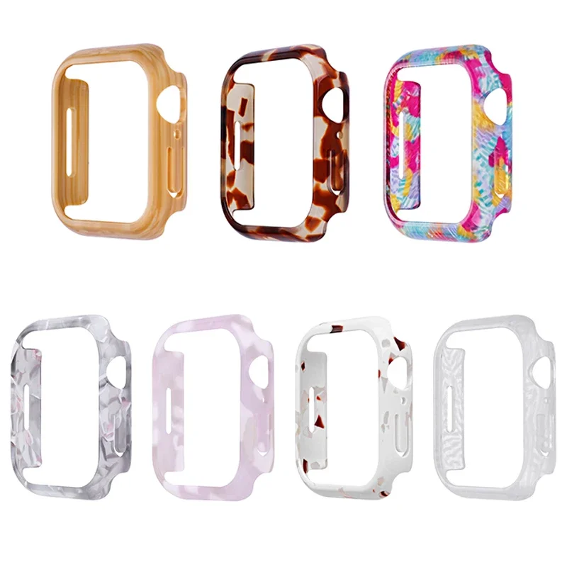 PC Case for Apple watch 9 8 40mm 41mm 44mm 45mm No screen protector frame edge cover for iWatch series 7/6/5/se/4 accessories