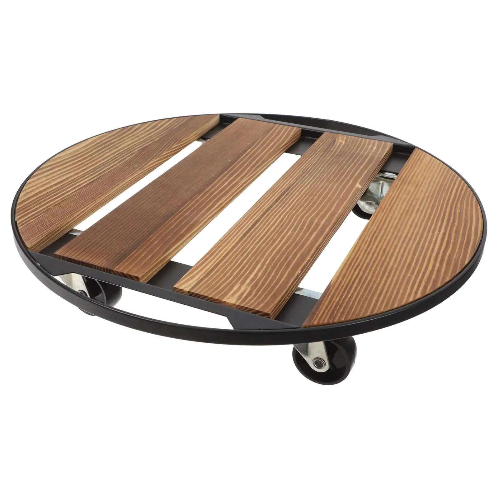 

Flower Pot Base Round Plant Mover Rolling Stand Wooden Stands Potted Rollers Wheels Plants Heavy Duty Outdoor Indoor
