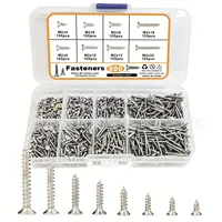 800pcs Self Tapping Wood Screws Set M2 Phillips Flat Head Sheet Metal Screw Self Tapping Screws Assortment Kit