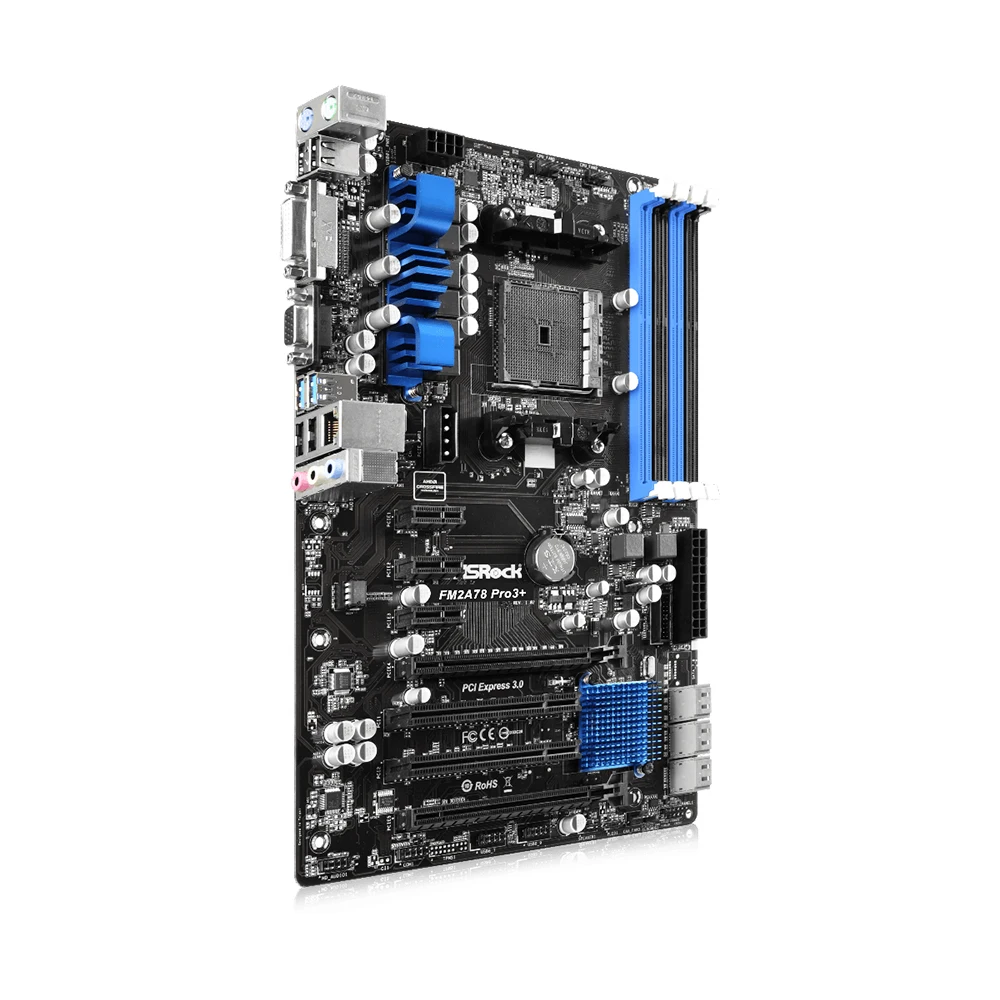 ASRock FM2A78 PRO3+ Motherboard Support for Socket FM2+ 95W / FM2 100W Processors 32GB DDR3 2400MHz AMD A78 Mainboard