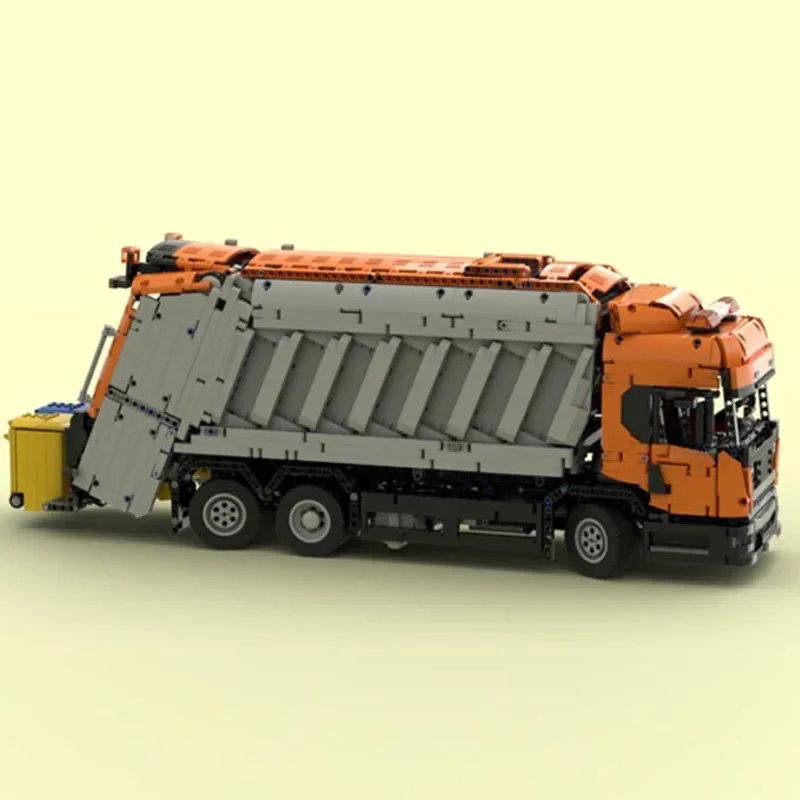 New MOC-92116 L Garbage Truck Trailer Engineering Vehicle Model RC Remote Control Building Blocks Bricks Kids Toy Birthday Gifts