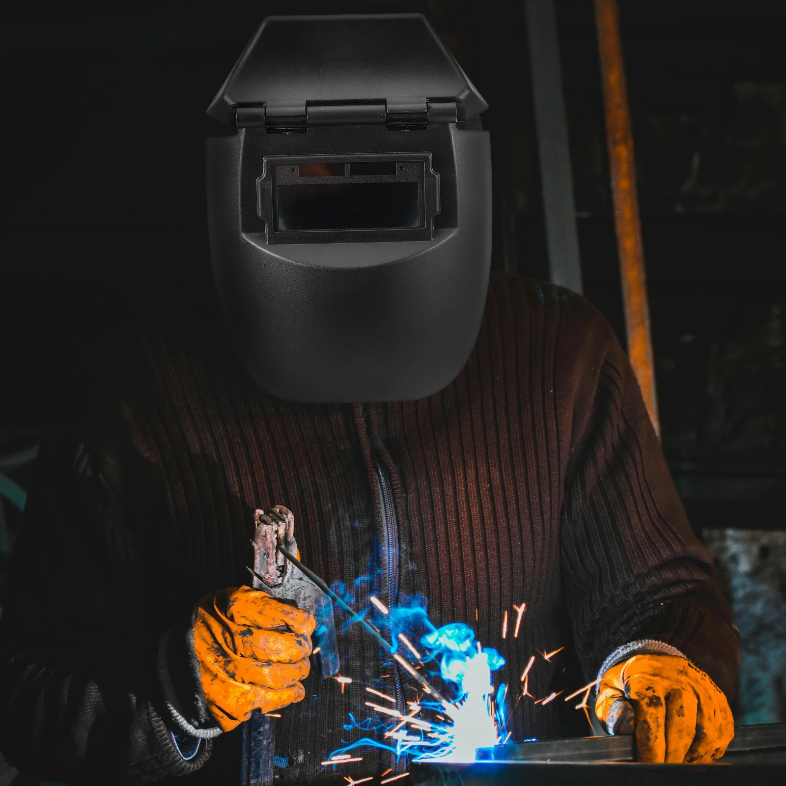 غطاء لحام يعتم تلقائي، براعة احترافية، حماية عين موثوقة، غطاء لحام بلاستيكي، قبعة عمل