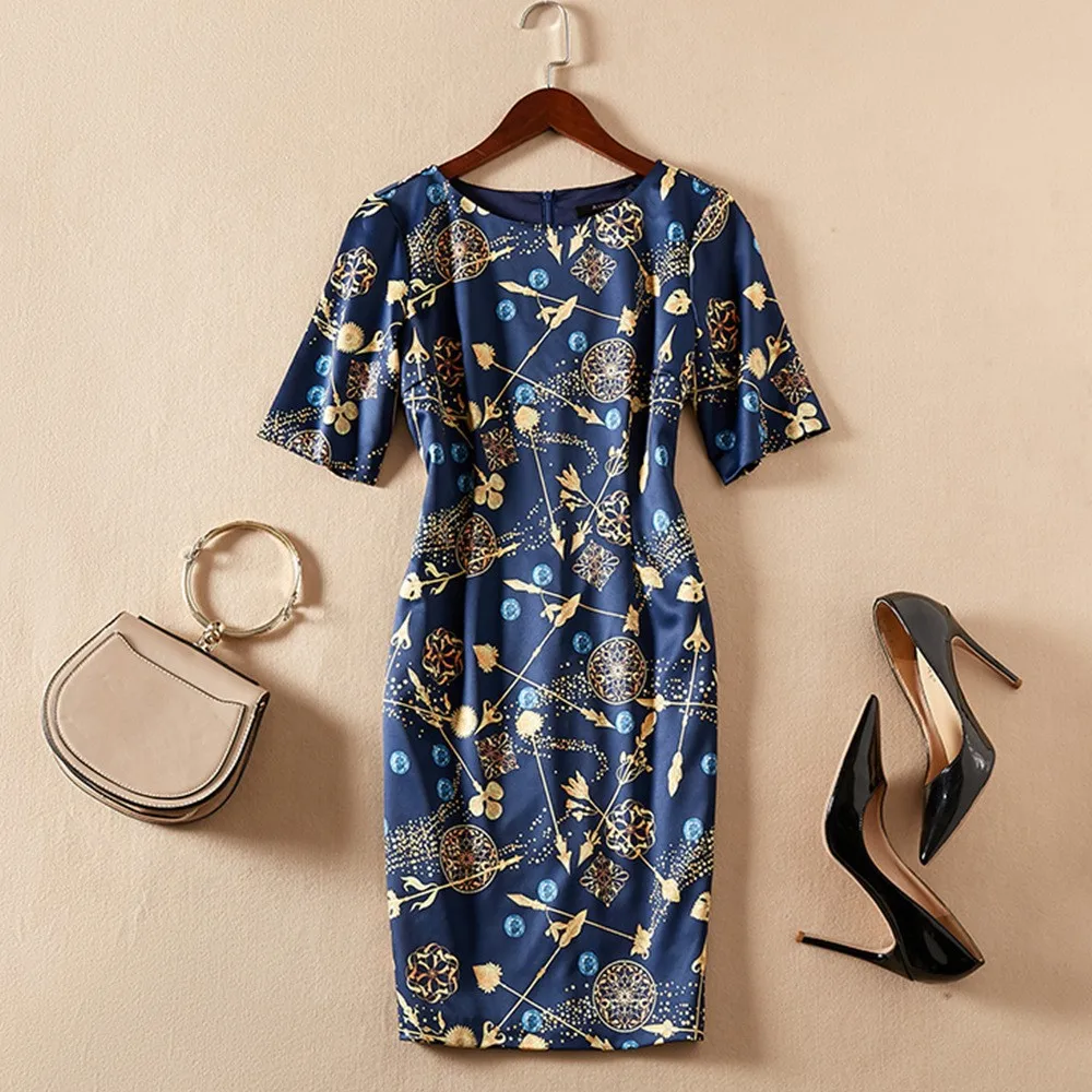 Ele ort Sve Falda midi Dr Slim Fit con estampado floral Primavera Verano Nuevo Sle Faionable Mujer Dr Poliéster Nylon...