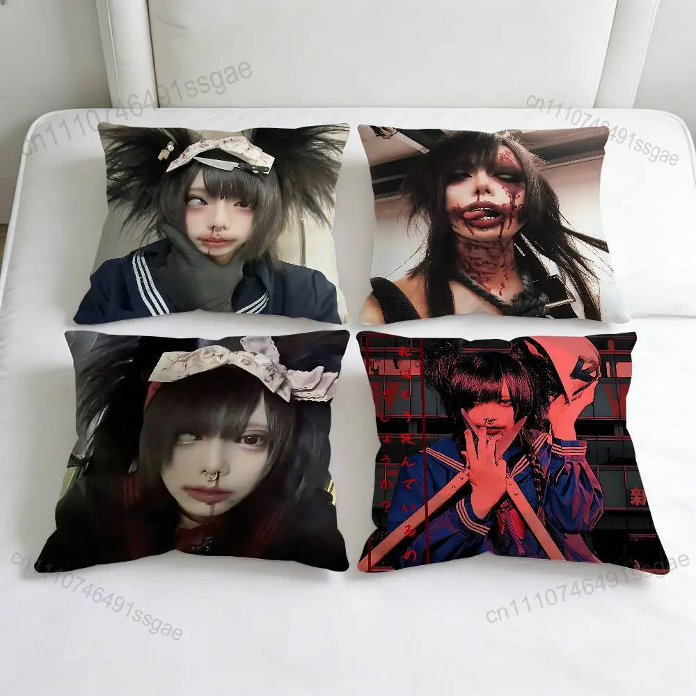 

Hot S-Senketsuakochan Fashion Square Pillow Case Durable Throw Pillow Cover for Sofa Couch Chair