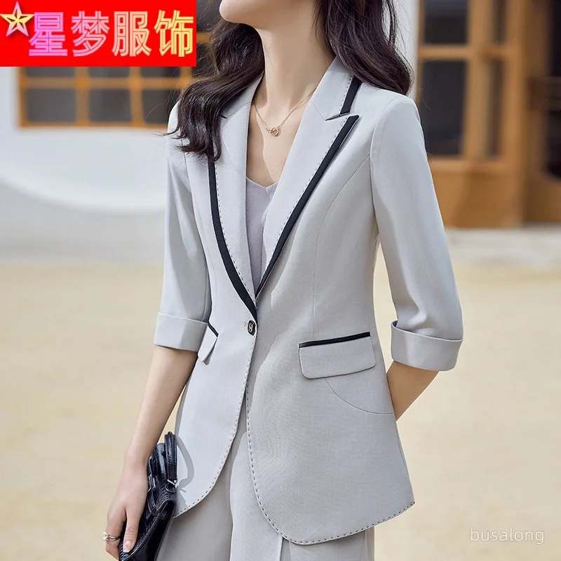 

2023 Spring and Summer New Half Sleeve Fashion Women's Wear Women's Business Wear Small Suit Jacket Business Formal Wear Overall