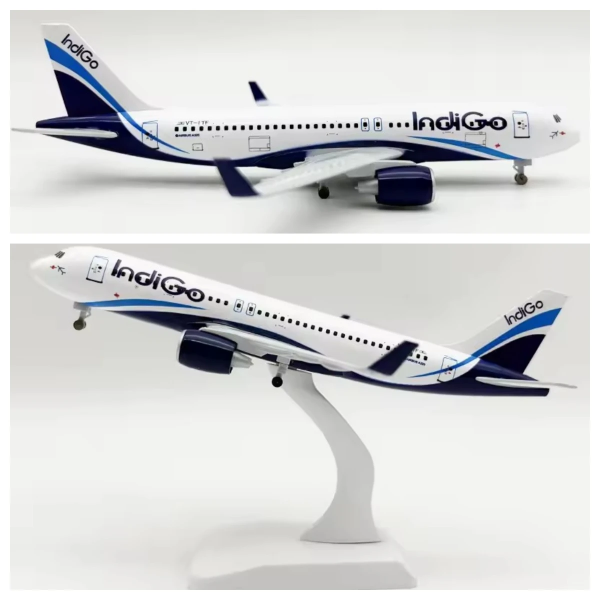 Desk Accessories Miniature Air Plane Model Aircraft Model Airbus A320 indigo Airlines Diecast Airplane Model Metal Alloy Passeng