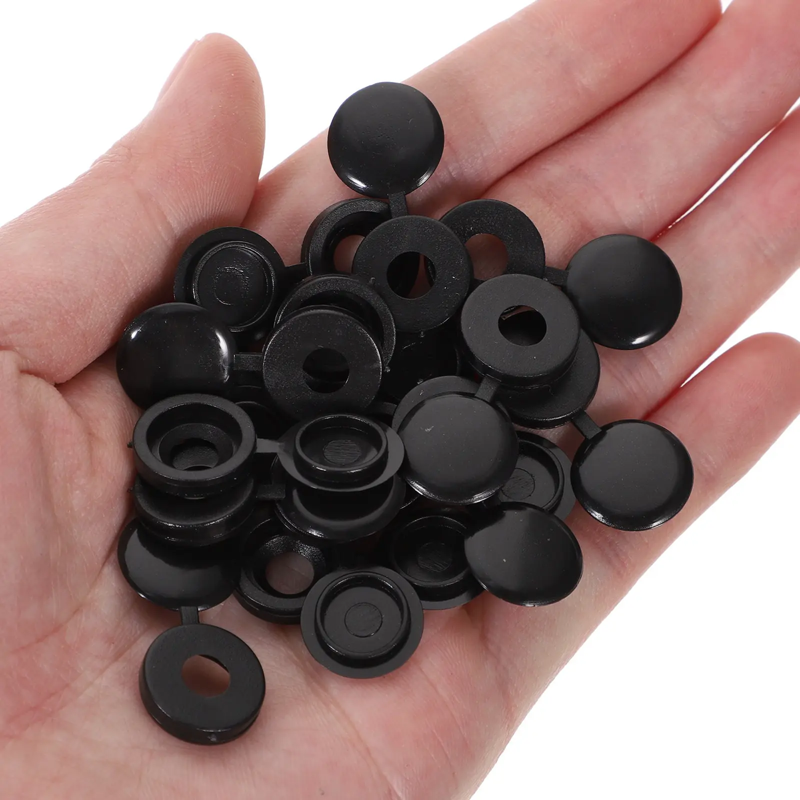 100Pcs Black Screw Caps PP Plastic Furniture Screw Cover Caps Dust Plugs Rust Protection Uv Water Resistant Decorative