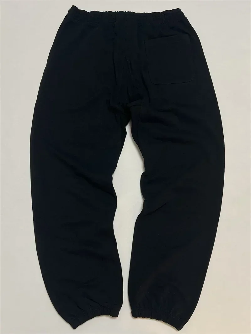 Black SAINT MICHAEL Pants Men Women 1:1 Top Quality Cracked Retro Print SAINT LOGO Oversized Sweatpants