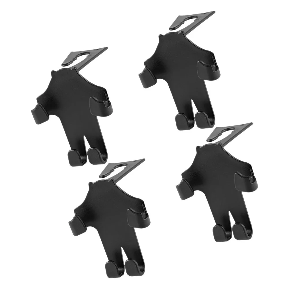 

4Pcs Car Seat Headrest Hooks Sturdy Purse Holder Key Hook Backseat Storage Organizer Car Bag Hanger Vehicle Interior Accessories