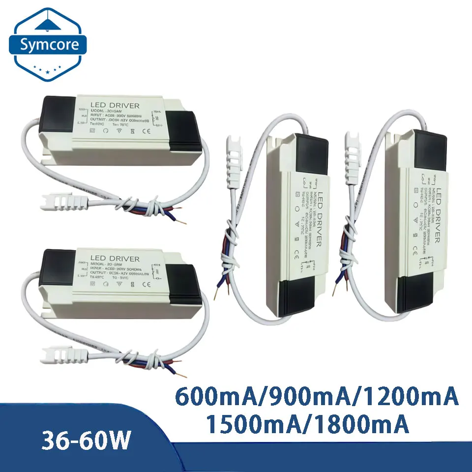 

Светодиодный драйвер 36W 48W 50W 60W, выходной ток 900mA 1200mA 1500mA 1800mA, трансформаторы для освещения, для блоков питания 36W 40W 48W 50W 60W