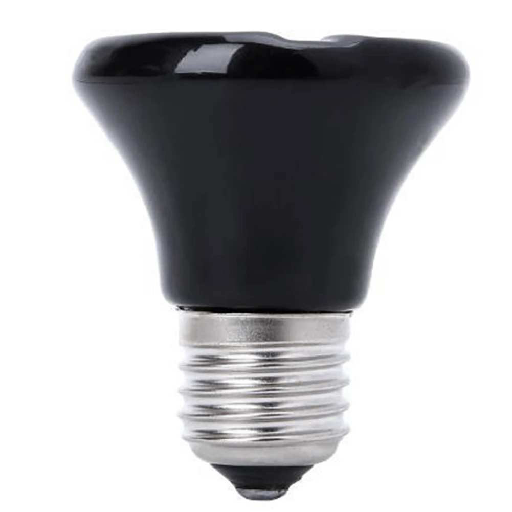 AT53 caliente 50W E27 lámpara de calefacción para mascotas emisor de cerámica infrarrojo negro bombilla de calor para mascotas lámpara para reptiles 220-230V