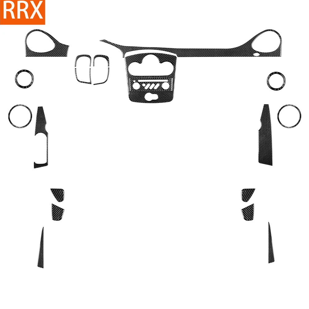 Für Renault Clio 3 2006-2012 Echte Carbon-Faser-Aufkleber Armaturenbrett Lüftungsgitter Mittelkonsole Radio AC CD Panel Auto-Zubehör Dekorativ