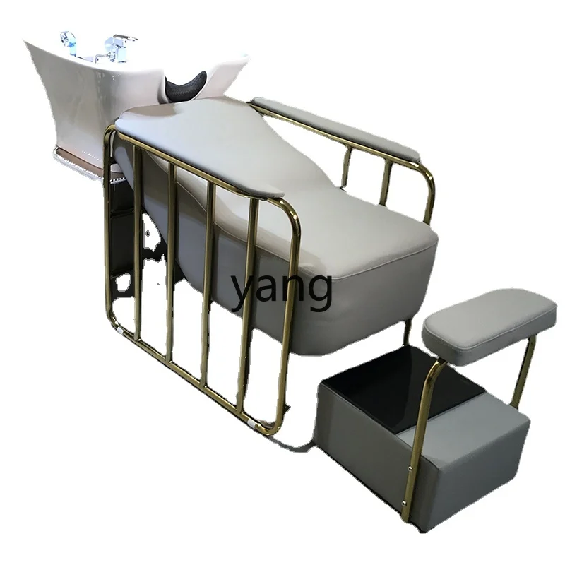 

CX Barber Shop Shampoo Chair for Hair Salon Half Lying Flush Massage Facial Bed