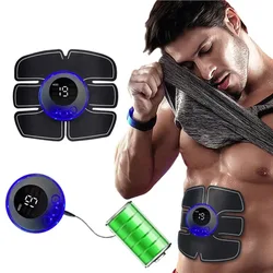 USB Rechargable Smart EMS Wireless Muscle Stimulator Fitness Trainer Abdominal Training Electric Body Slimming Massager Dropship