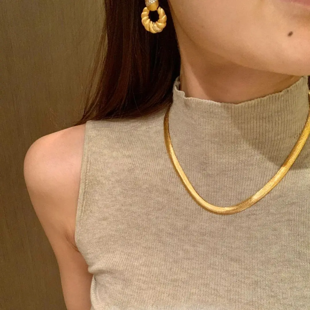 Geweven slangenbeenketting voor heren en dames, 6 mm breed, zware industrieflitser, superheldere sleutelbeenketting