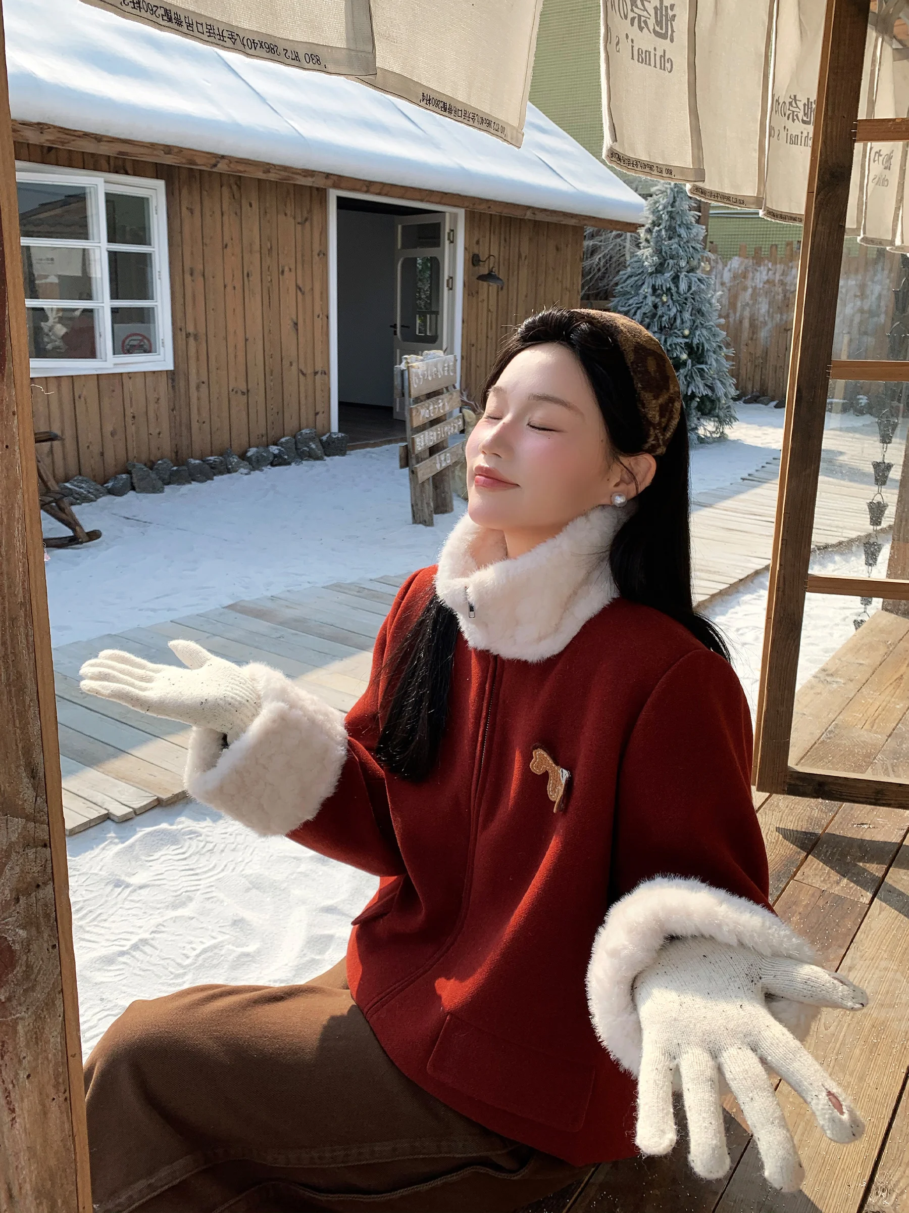 

Зимняя утепленная белая пуховая куртка-пуховик для женщин, свободный крой, воротник-стойка, новогодняя верхняя одежда, теплая, нейлоновая, с узором