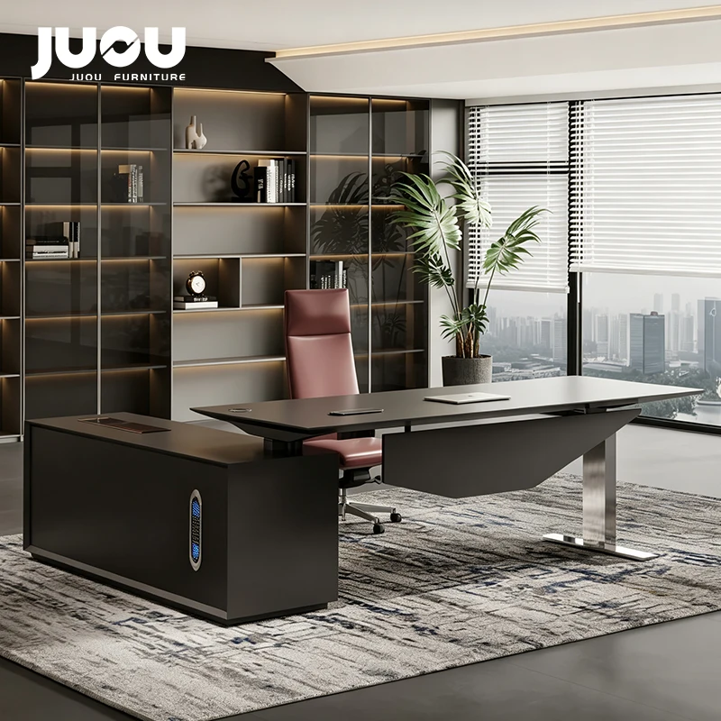 Modern Boss CEO Manager Executive Office Table Work Station Ergonomic Electric Height Adjustable Standing Office Desk Furniture