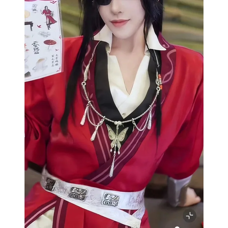 Disfraz de Hua Cheng de la bendición oficial del cielo de la segunda serie 2024, conjunto completo, traje Huacheng, accesorios de Cosplay, Uniformv;2,r'6;t.
