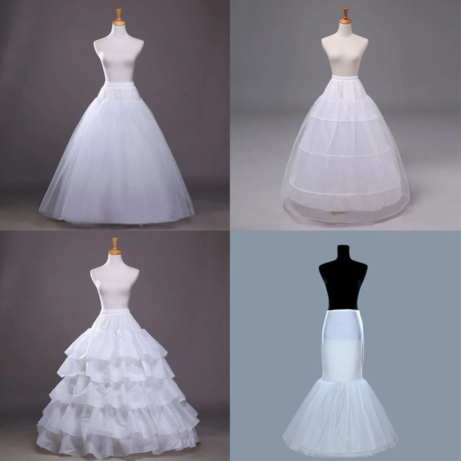 Wedding Dress Bride Underskirt Floor Length Wedding Petticoats Long Underskirt for Women Costume Dress Lining