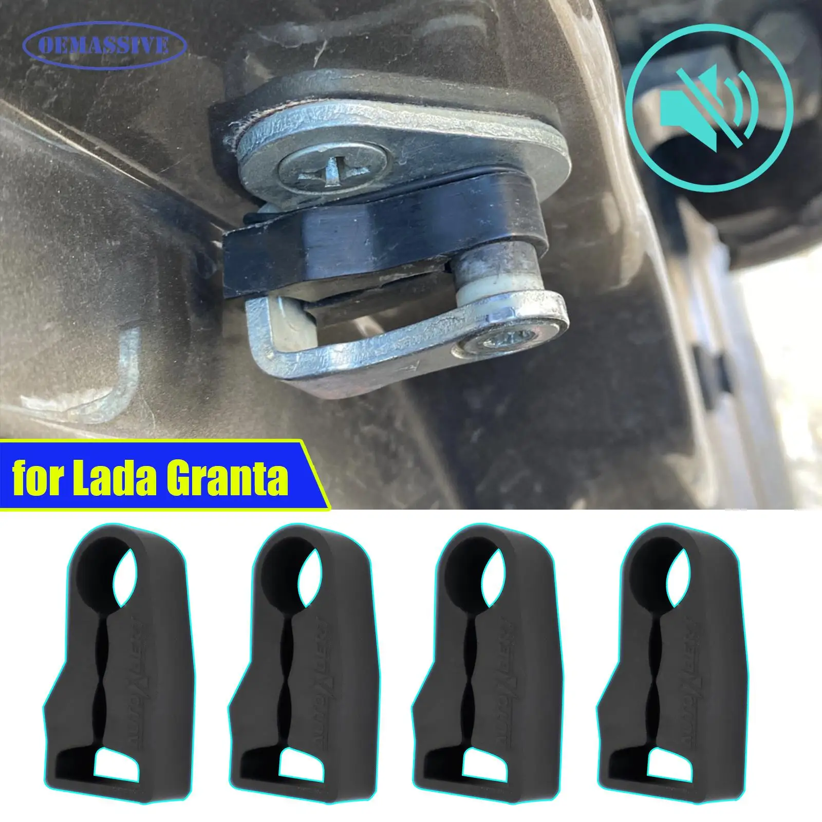 OEMASSIVE Sound Damper Door Lock Buffer For Lada Granta Kalina Datsun Rattling STOP Soundproof Screaks Seal Deadener Deadening