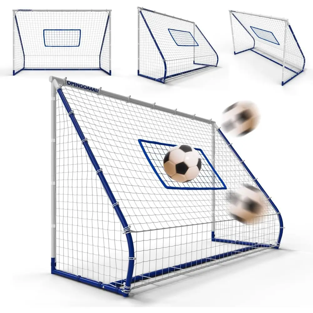 

Adjustable Soccer Rebounder Goal - 4ft x 6ft - Ideal for Angled Shots and Passing Drills
