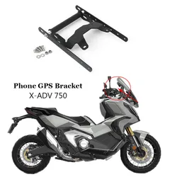 Black Motorcycle Accessories Navigation Smartphone Stand Holder Support GPS Mobile Phone Bracket Kits For Honda X-ADV750 XADV750