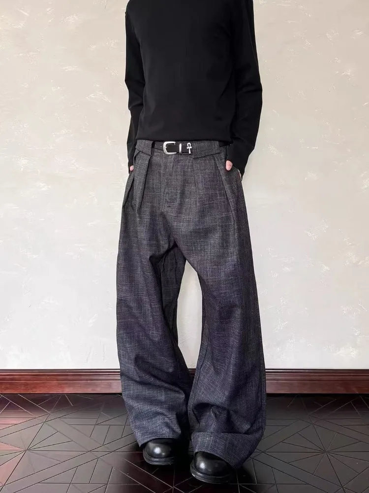 Women's Commuter Style Straight Suit Pants Spring Unisex Bottoms Girl Wide Leg Trousers Female High Waisted Baggy Sweatpants
