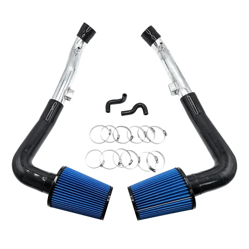 

2.5" Polish silver color Cold Air Intake Kit for Ni*ssan 350Z / G35 with Silicone Hose Side PCV Breather Hose Set