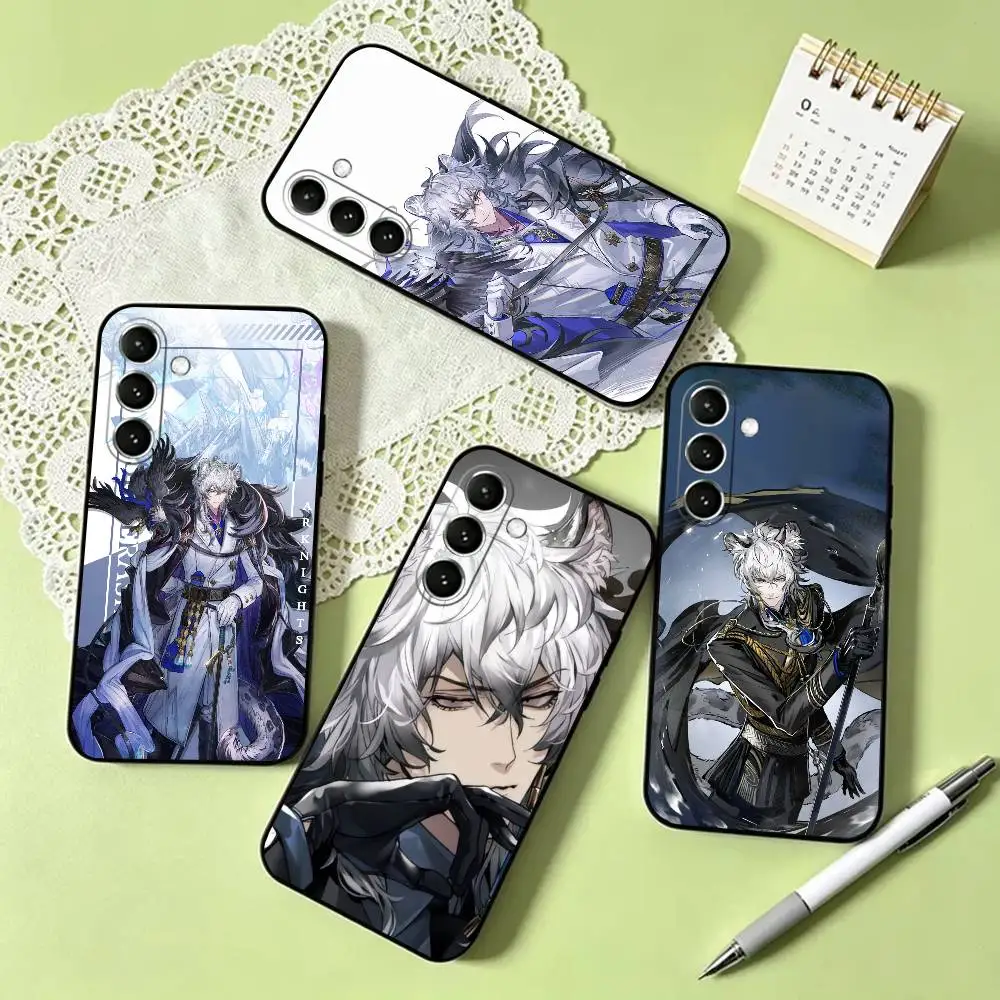 s-SilverAsh the Reignfrost Arknights Phone Case For Samsung Galaxy A73,A72,A71,A70,A53,A52,A51,Others Soft Black Cover