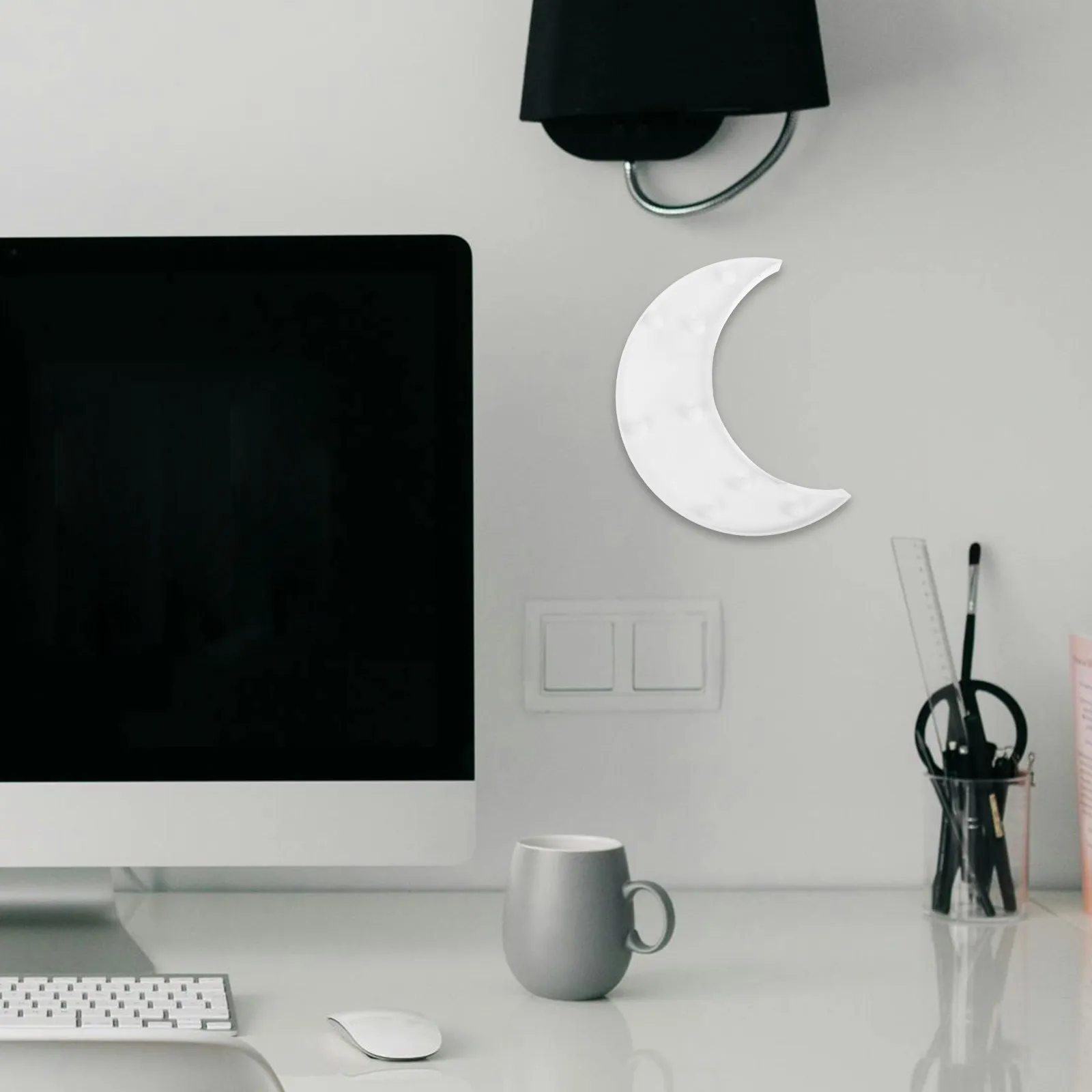 

2 шт. светодиодных светильников в форме луны, нежная работа, тонкая текстура, настольная лампа для спальни, дома, вечеринок, декоративное освещение