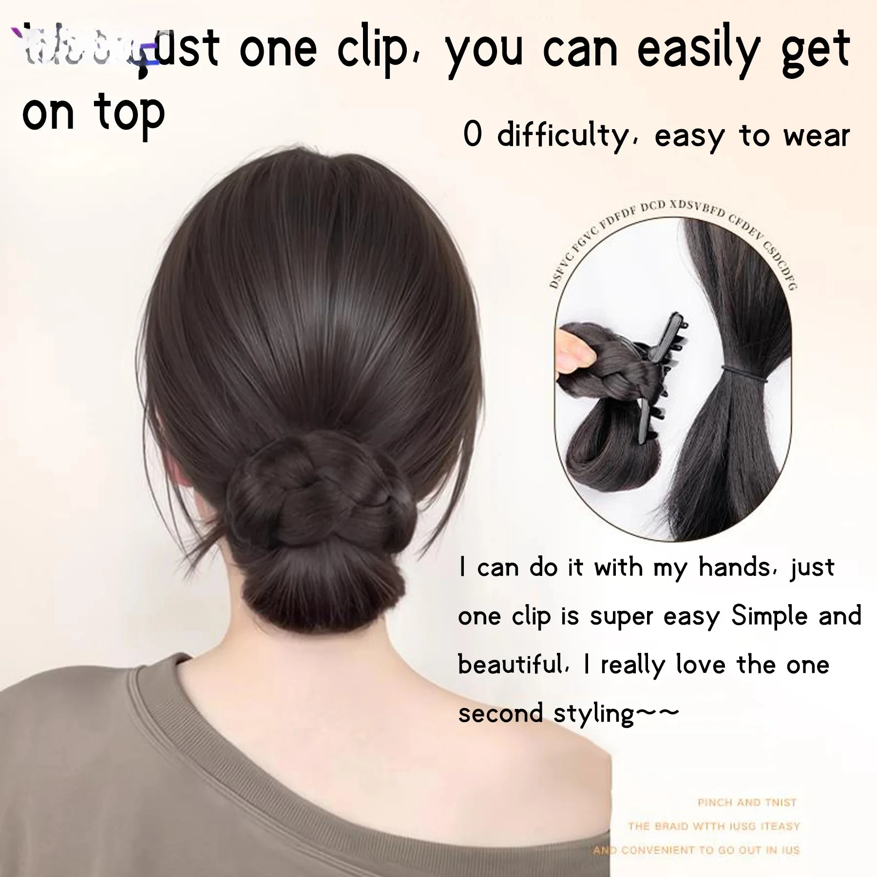 تصفيفة الشعر الاصطناعية المشبك نوع حلقة مع مشبك مخلب وصلات شعر ذيل الحصان مع رأس توجيه أنيق وطبيعي لعام 2026 #4