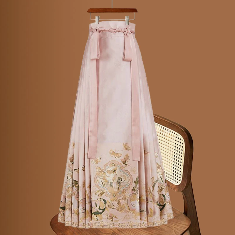 

New Chinese Sle f Skirt Small Size High End Feeling Ancient Costume Wind Improved Hanfu Meat Covering Slimming Hip Covering