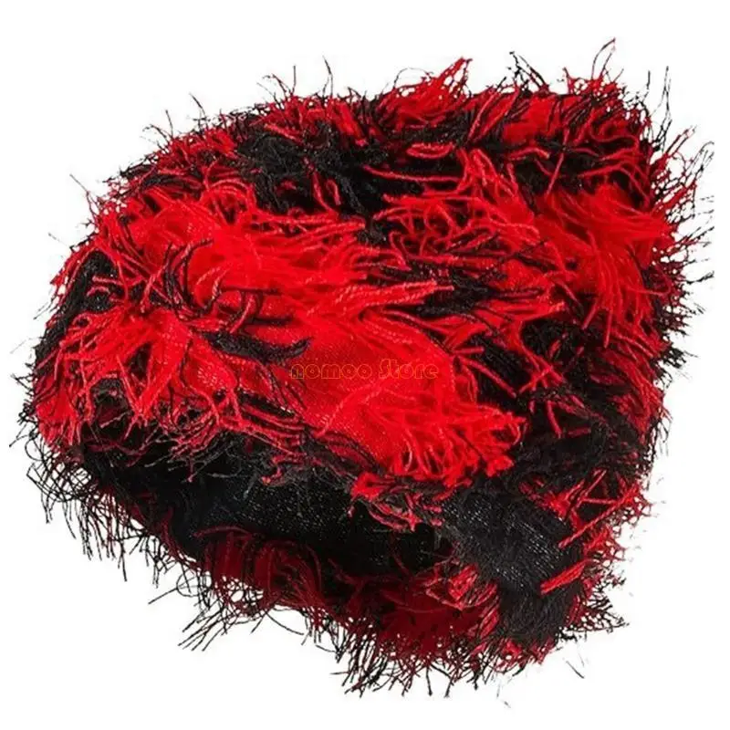 31BF الهيب هوب للجنسين قبعة صغيرة Y2K الفتيات Harajuku نمط صور الدعائم تنوعا فوضوي لفائف قبعة للخريف والشتاء