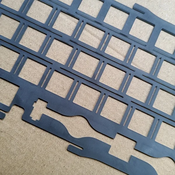 QwertyKeys QK60 Keyboard plate for split backspace model black PC material ( for plate mount stabilizer)