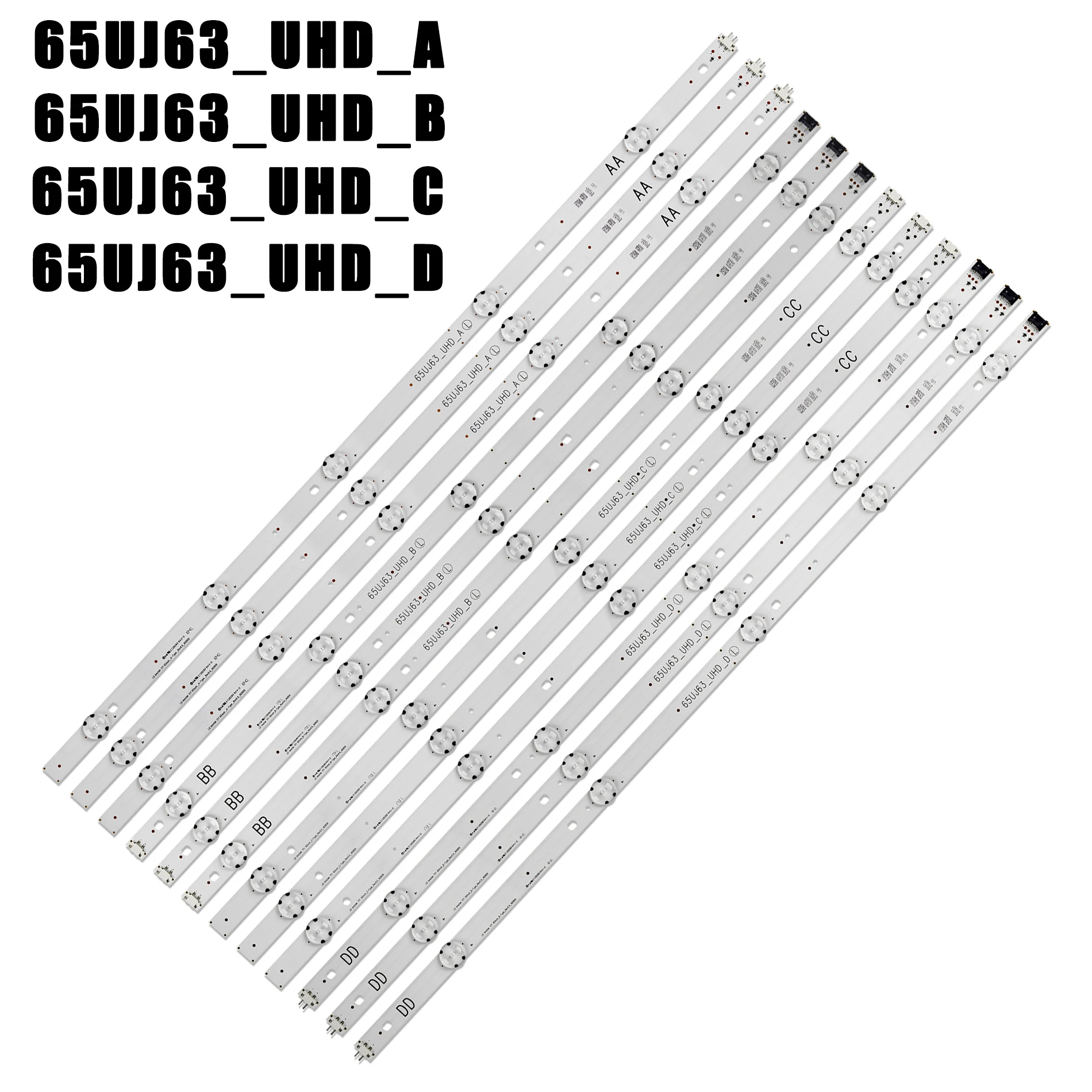Tira de LED para 65UJ6309 65UJ651V 65UJ635V 65UJ6307 65UJ670V 65UJ6350 SSC_65UJ63_UHD_A B C D AGF 78818401 65LG63CJ